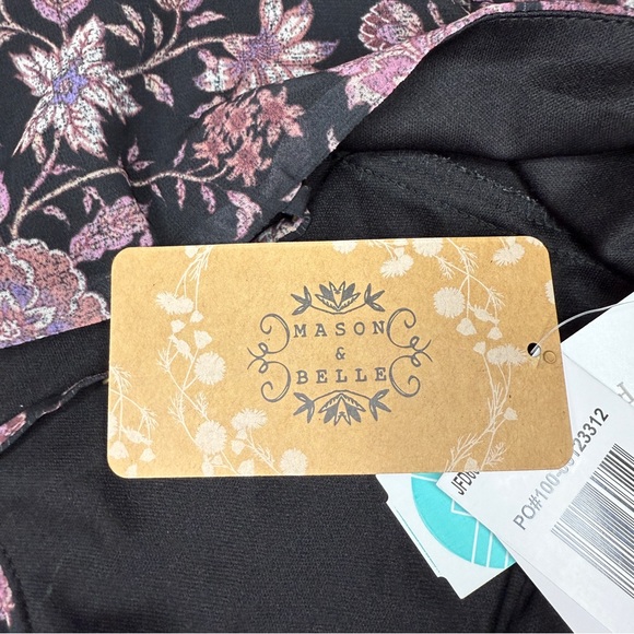 NWT Mason & Belle Midi Marina Dress Purple & Black Floral Pleated | XL - Picture 11 of 15